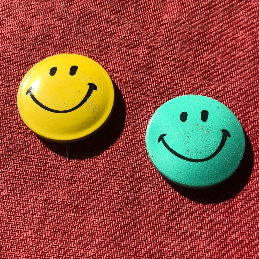 Smiley face mini pins collectible